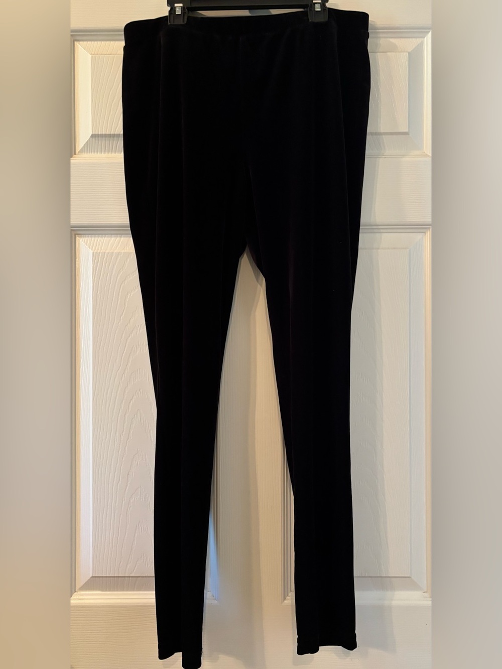 Chico’s Black Velvet pull on pants size 12 (2) - Picture 2 of 6